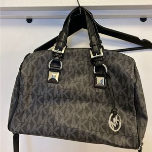 Black Leather Michael Kors Handbag